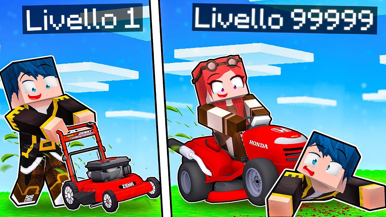 TAGLIAERBA DA 1&euro; VS TAGLIAERBA DA 1.000.000&euro;! - MINECRAFT