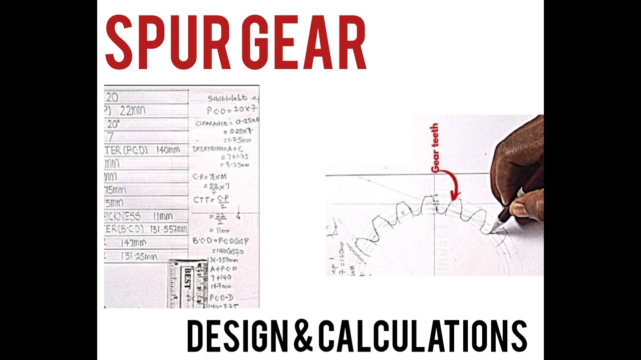 Involute Spur Gear Construction and Calculations | Gear Design Formulas Explained