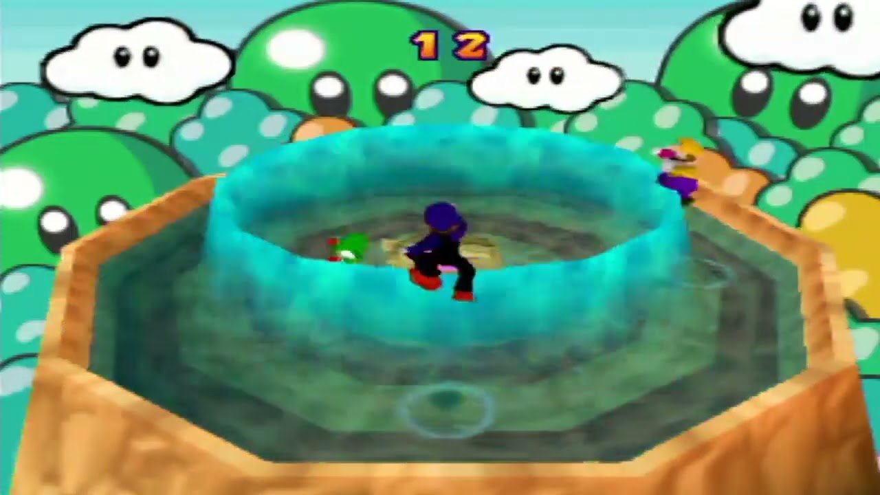 Mario Party 3 - Story Mode as Yoshi on Super Hard Finale Waluigi's Island + Stardust Battle