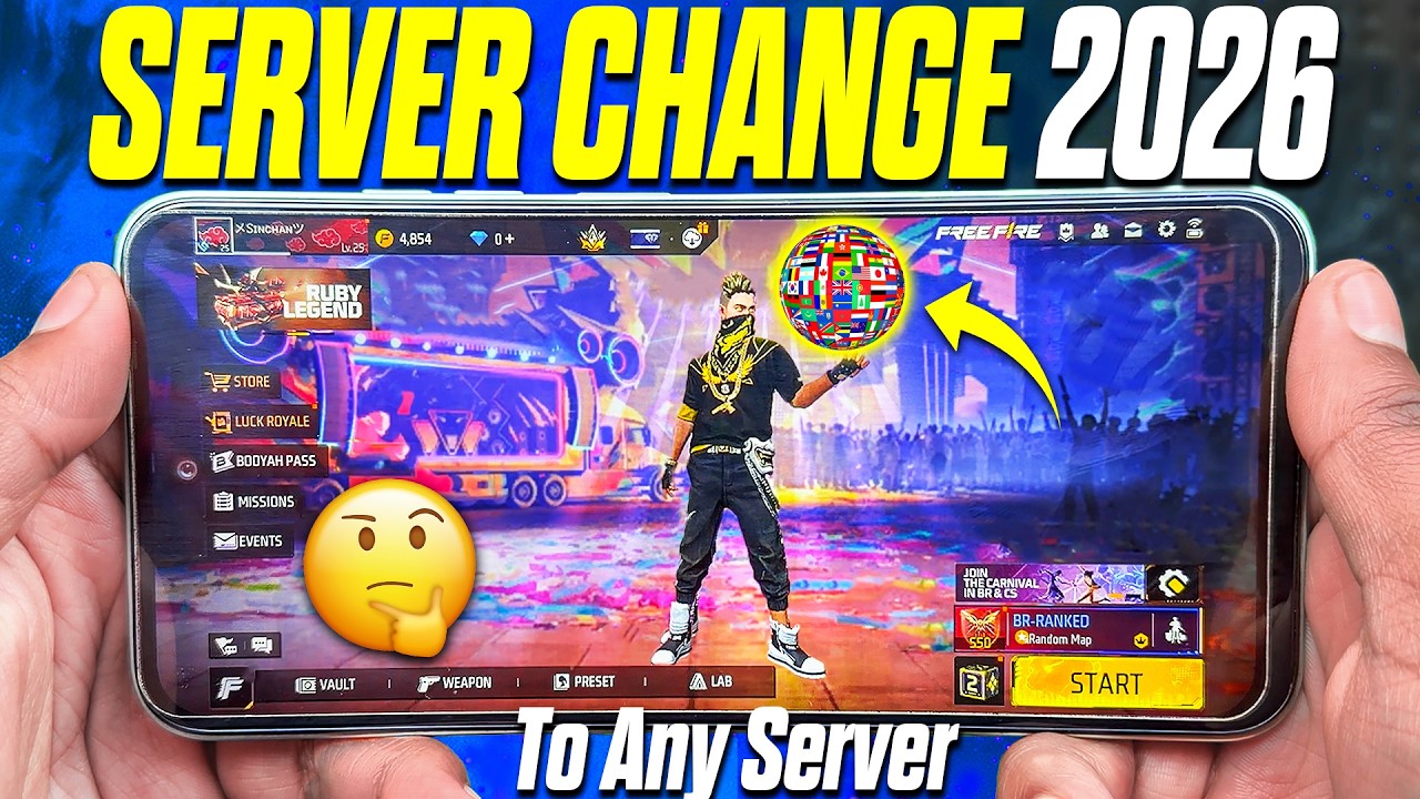 How to Change Free Fire Server to Any Server in 2026 😱