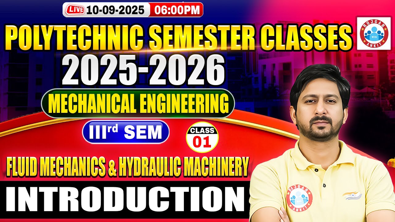 Polytechnic 3rd Semester Classes | Mechanical Engineering | FM & HM Syllabus | BTEUP 2025 | Anil Sir