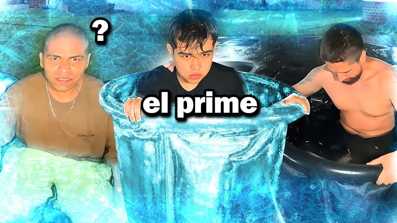 NOS SUMERGIMOS EN 30 KILOS DE HIELO de NOCHE 💀🥶