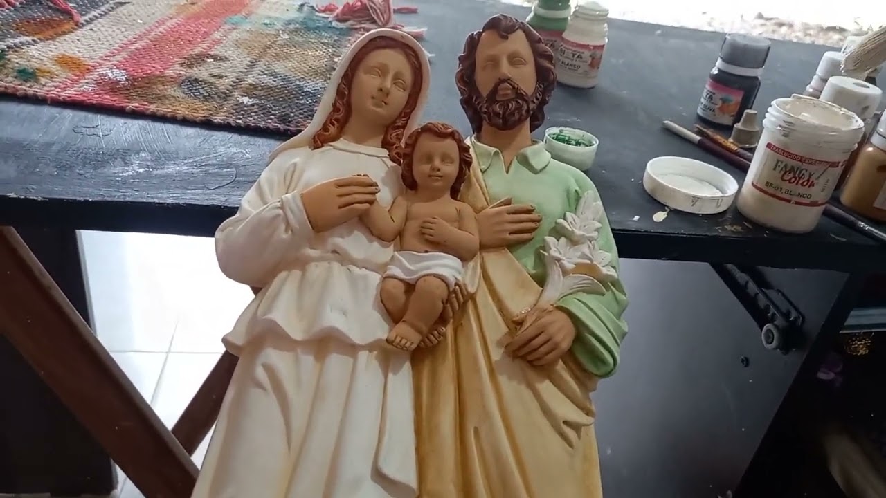 como pintar una sagrada familia.