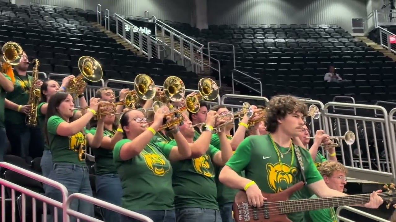 2026 Big XII Tournament. The Baylor Pep Band plays their stand cheers.