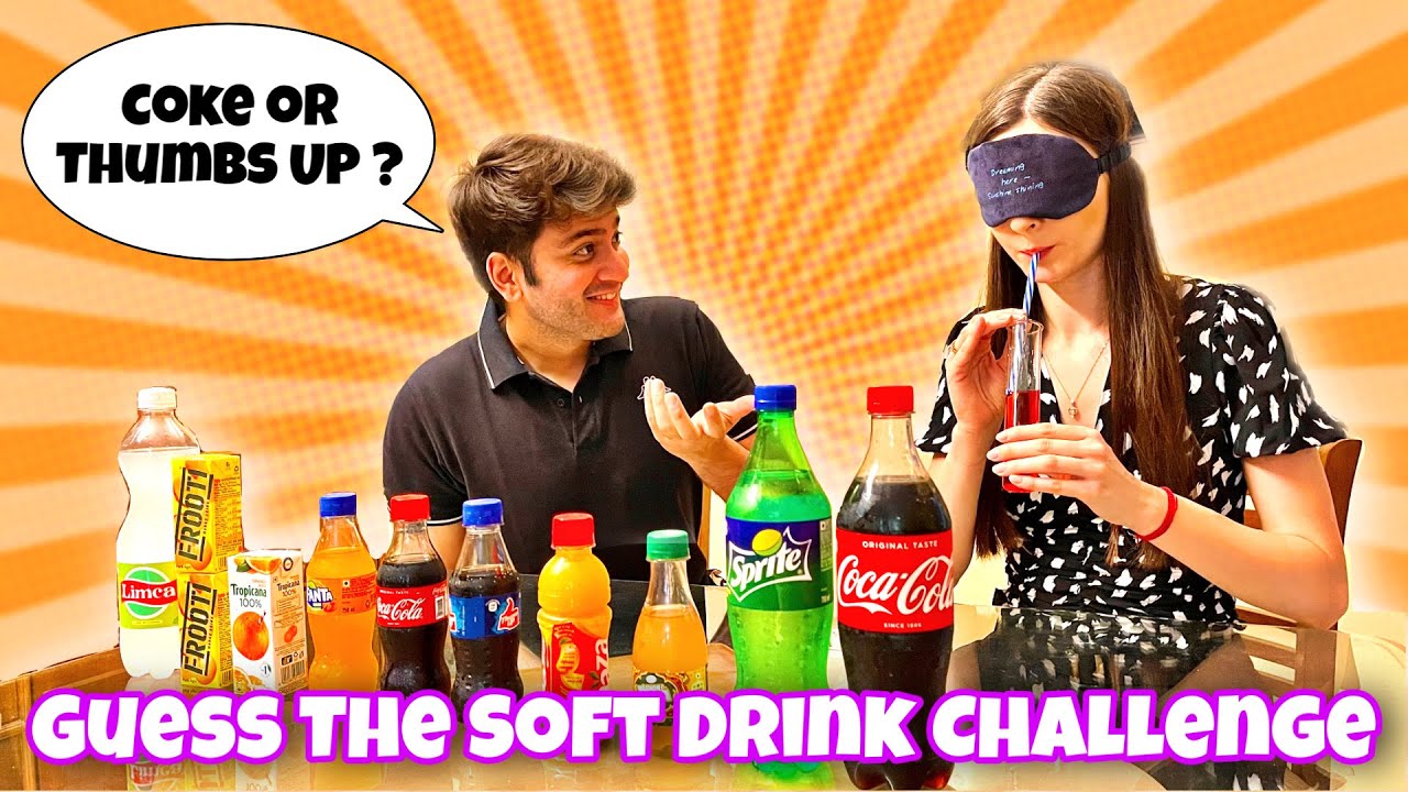 GUESS THE SOFT DRINK CHALLENGE | Cold Drinks Competition | Couple Challenge