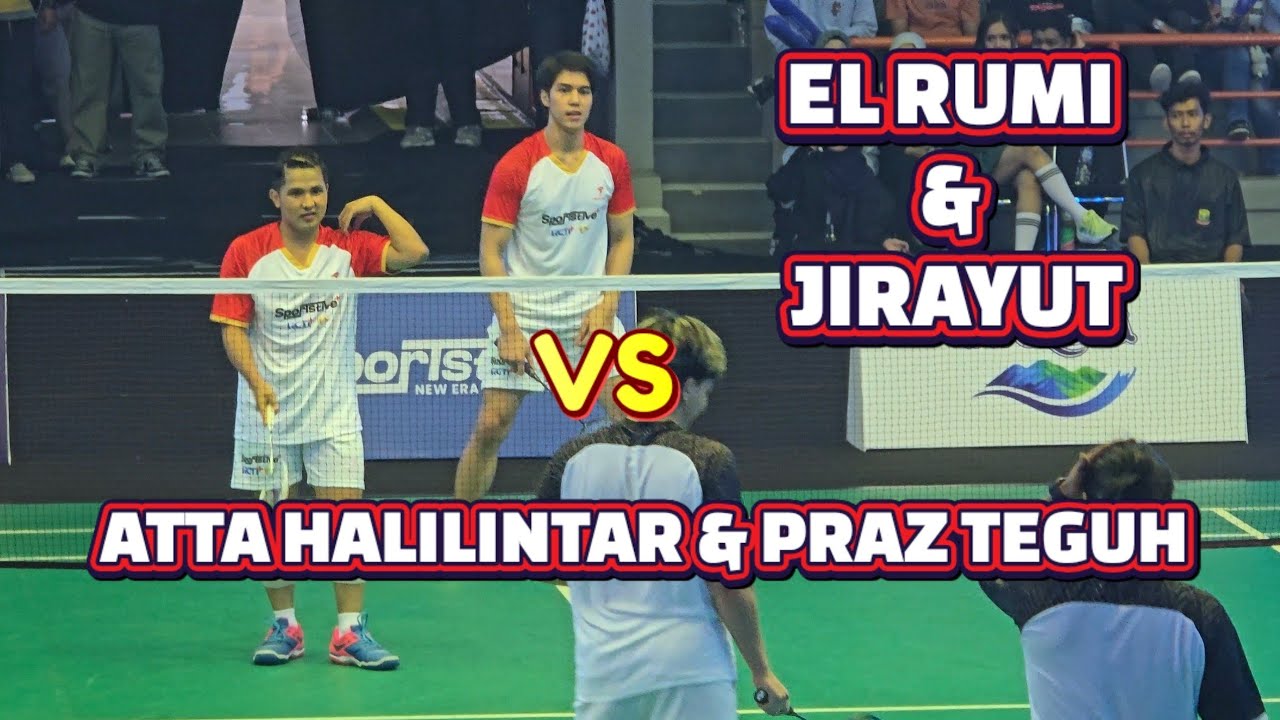 Seru bgt, bulutangkis EL RUMI & JIRAYUT vs ATTA HALILINTAR & PRAZ TEGUH, Sportstive Badminton