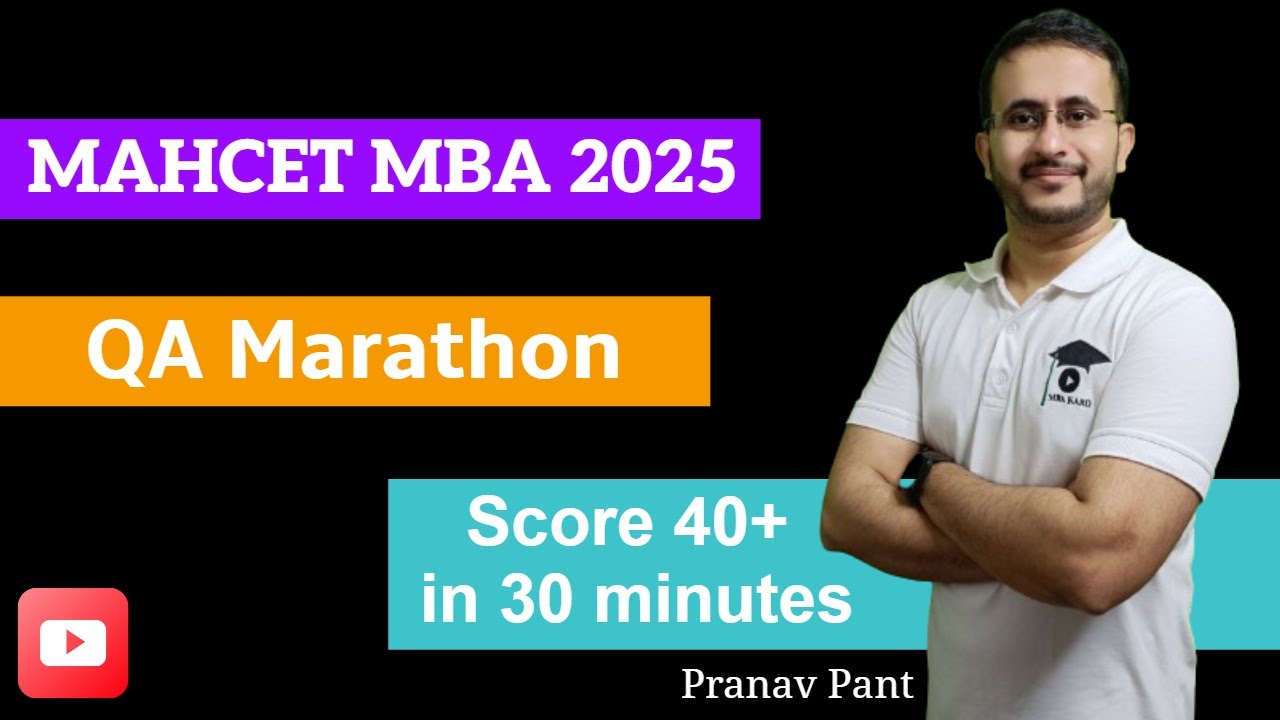 MAHCET MBA 2025 Revision | One Shot Quant Revision | QA marathon for score boost | Tips and Tricks
