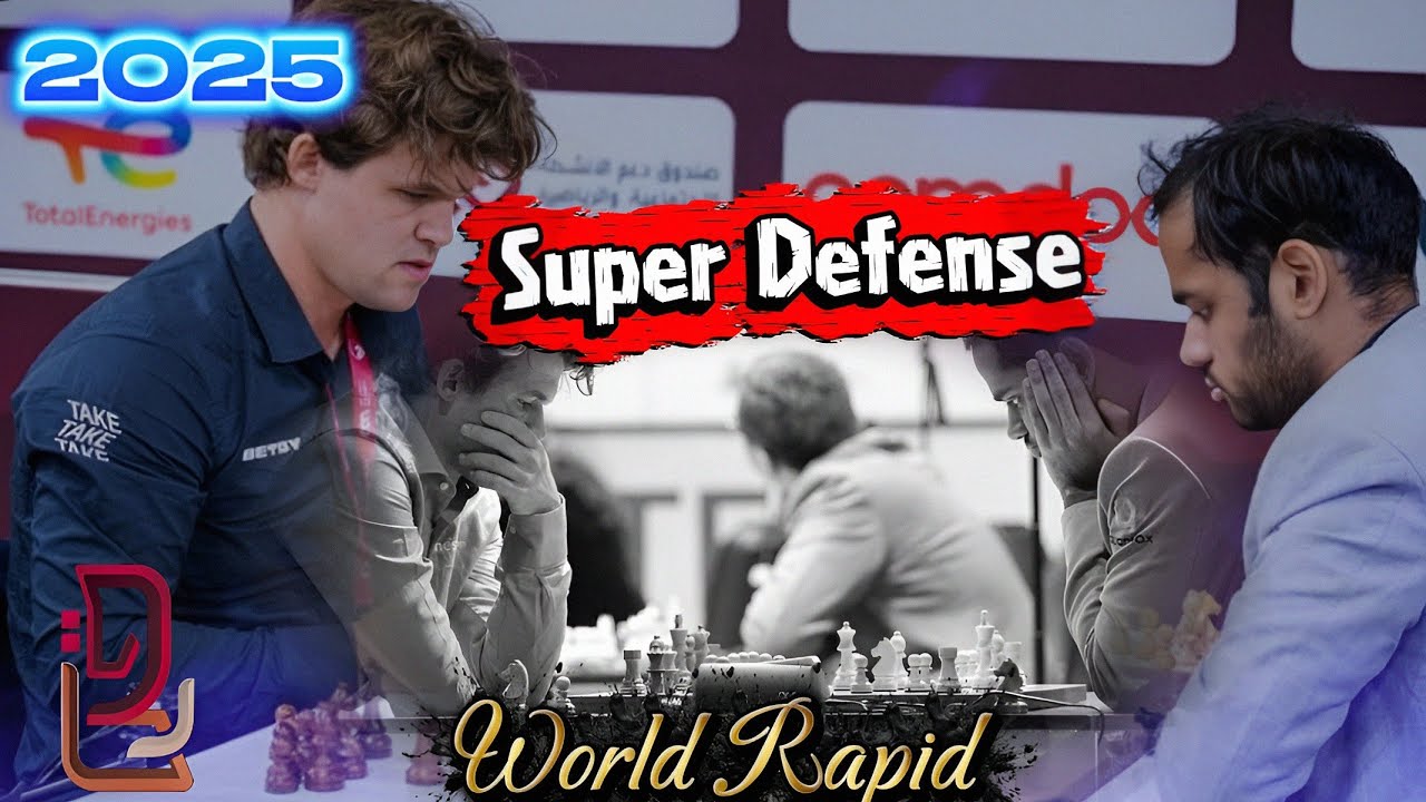 Facing a tough defense!!! Magnus Vs Arjun Erigaisi || World Rapid Championships 2025