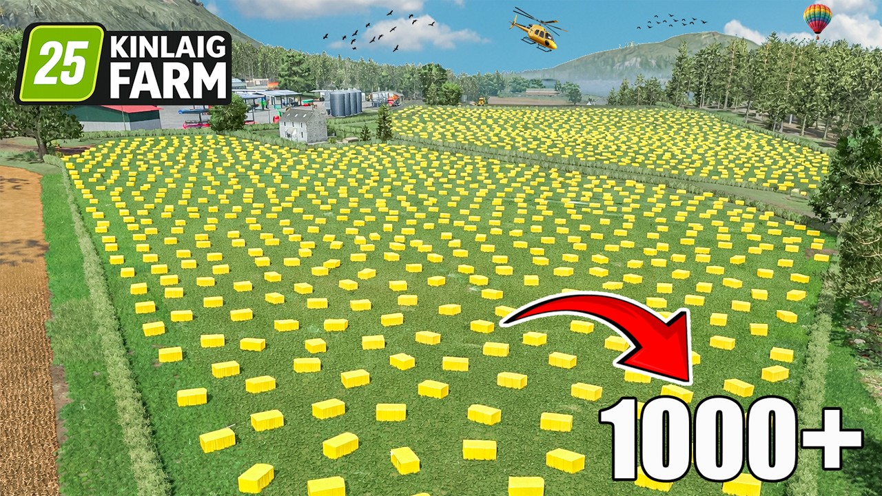 From Grass to 1000+ Wrapped Bales W/ New Wrapper | Farming Simulator 25