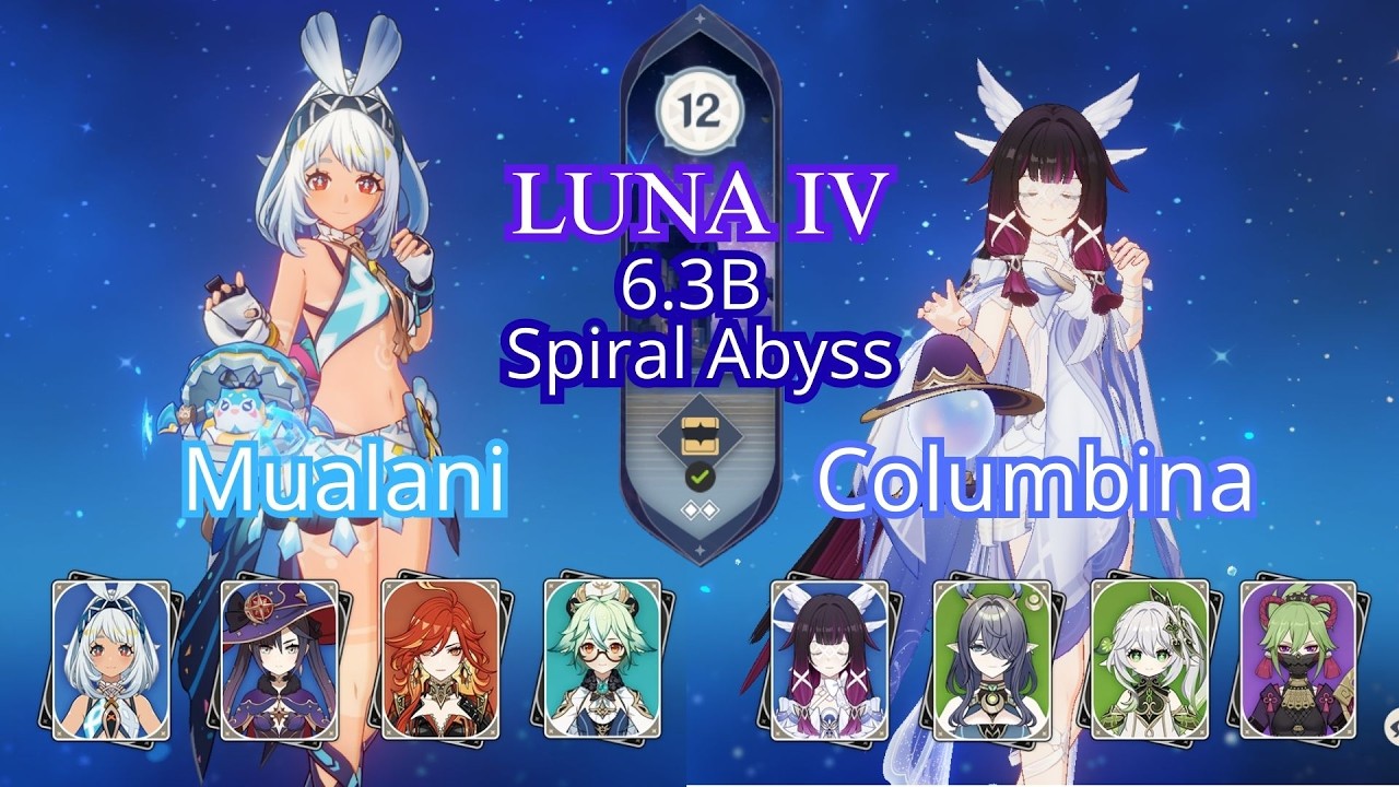 Mualani Forward Vaporized & Columbina Hyperbloom  - Genshin  Luna IV 6.3 Spiral Abbys