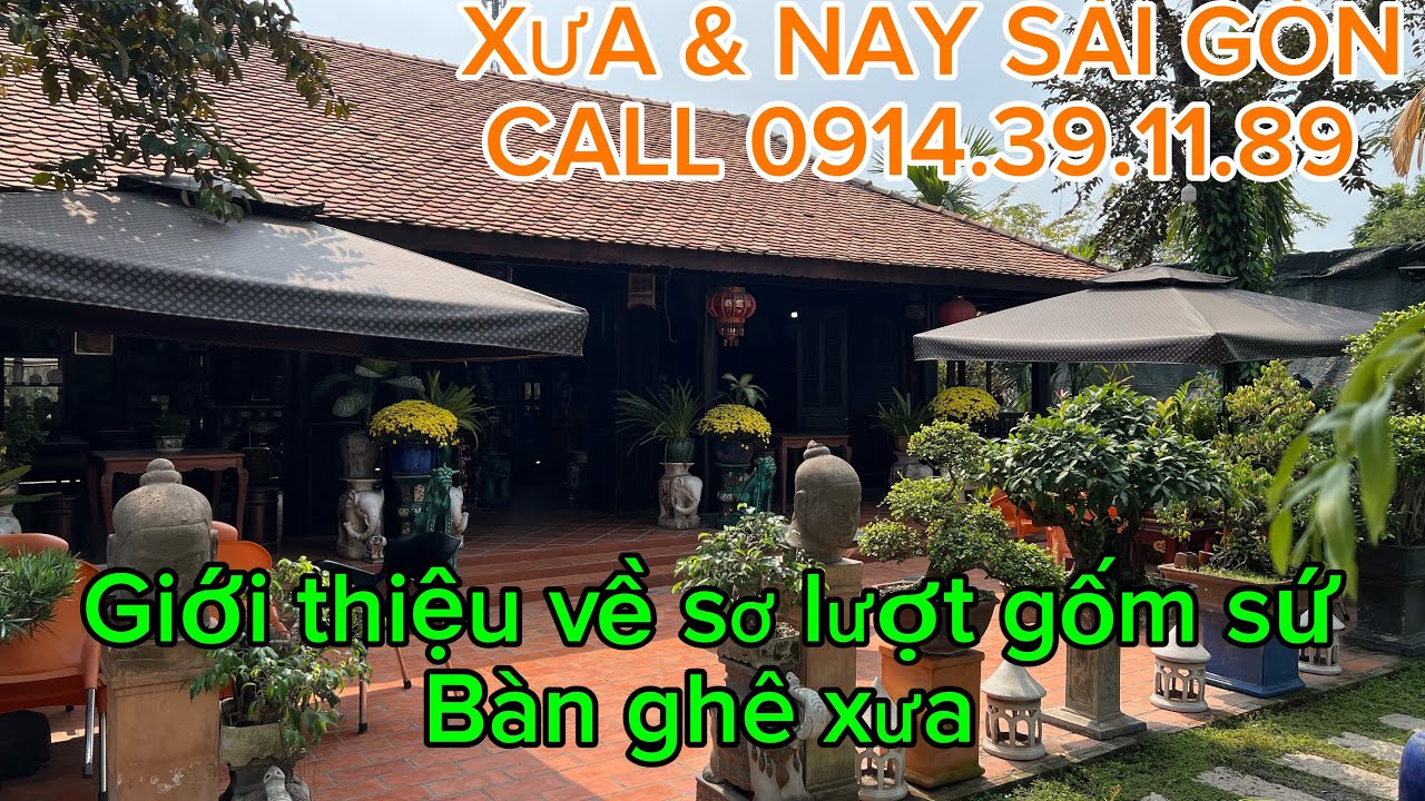 Clip 2 giới thiệu về nhà gỗ - những món hàng đồ gốm xứ , tủ bàn ghế xưa ....
