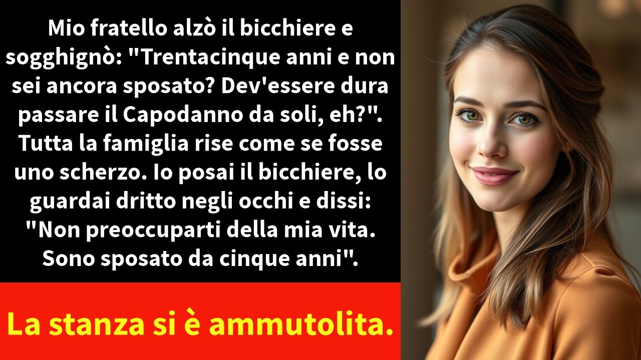 Mio fratello alzò il bicchiere e sogghignò: 