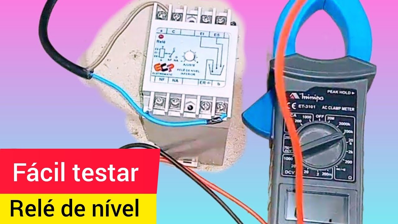 Como testar relé de nível usando multímetro digital