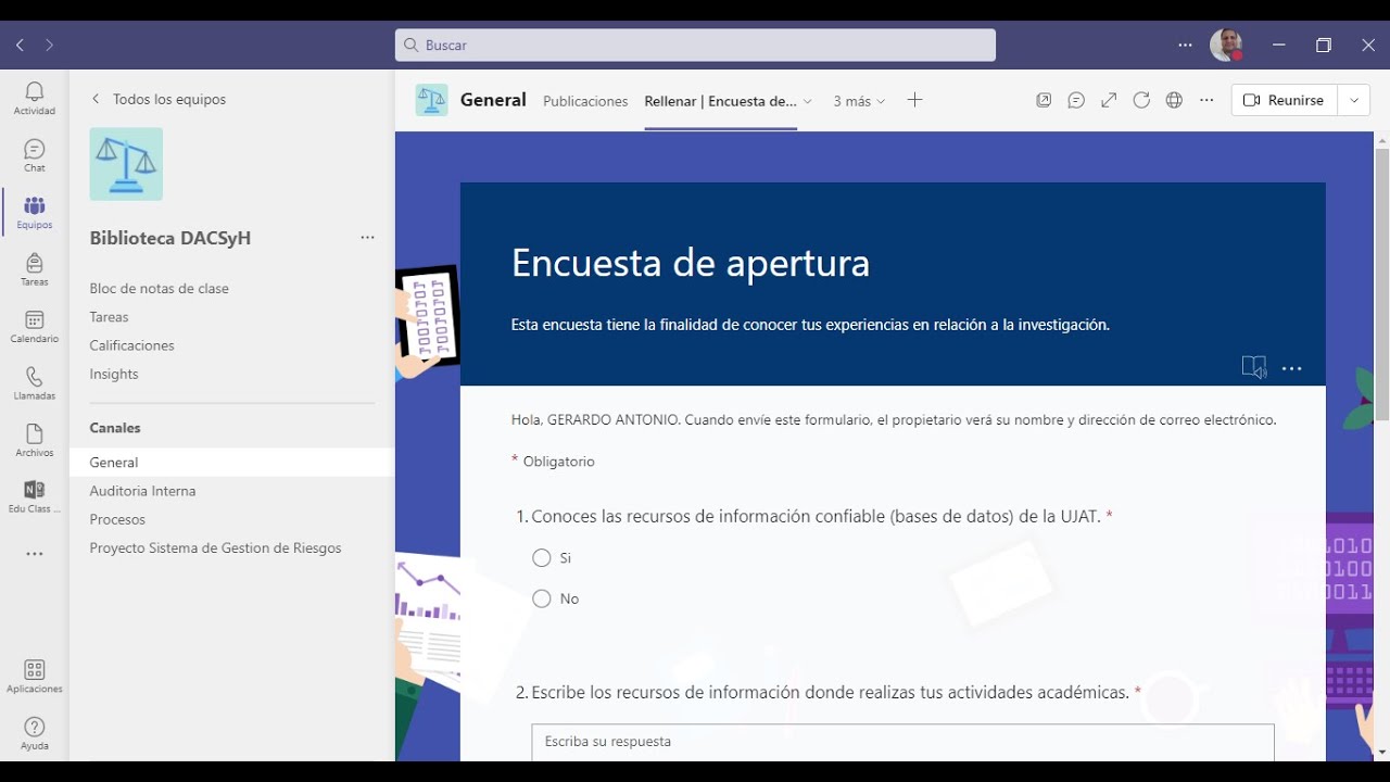 6. Compartir formularios de Microsoft Forms e integración con Microsoft Teams