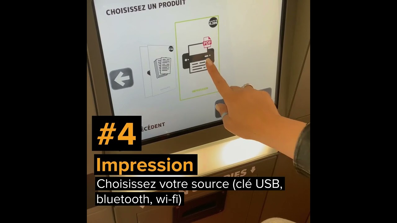 Comment faire une impression d'un document dans une cabine Office Lab ?