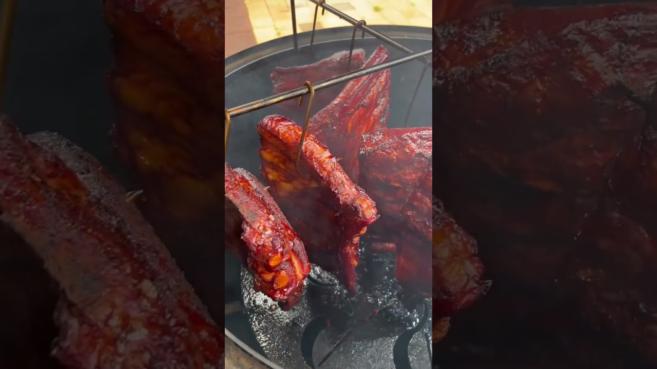 When I think about the WSM, I think hanging rib rack. Comparison vid coming soon #wsm #ribs #fyp
