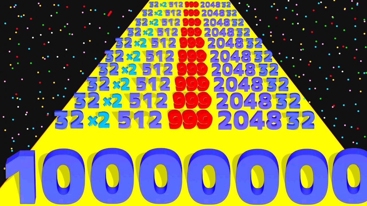 NUMBER RUN MERGE 3D – Level Up Numbers 🔢 | Satisfying Android Gameplay