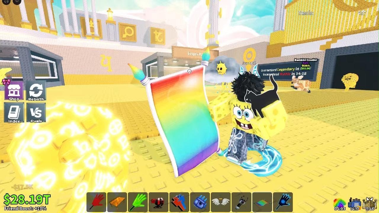 We played Roblox Steal a brainrot  admin abuse