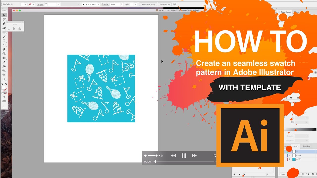 How to create a seamless swatch pattern in Adobe® Illustrator® FREE DOWNLOAD