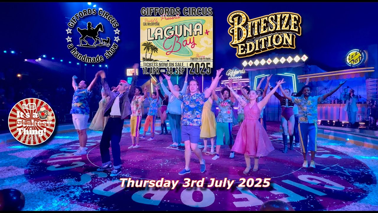 Выставка Giffords Circus Bitesize Edition в саду Evenly Wood, четверг, 3 июля 2025 г. #itsastakes...