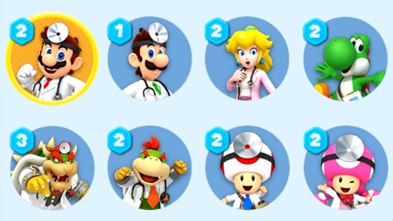 Dr. Mario World - All Characters Unlocked + Gameplay Showcase