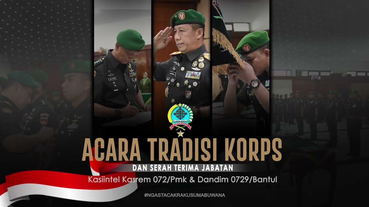 Korem 072/Pamungkas Gelar Sertijab Kasiintel dan Dandim 0729/Bantul