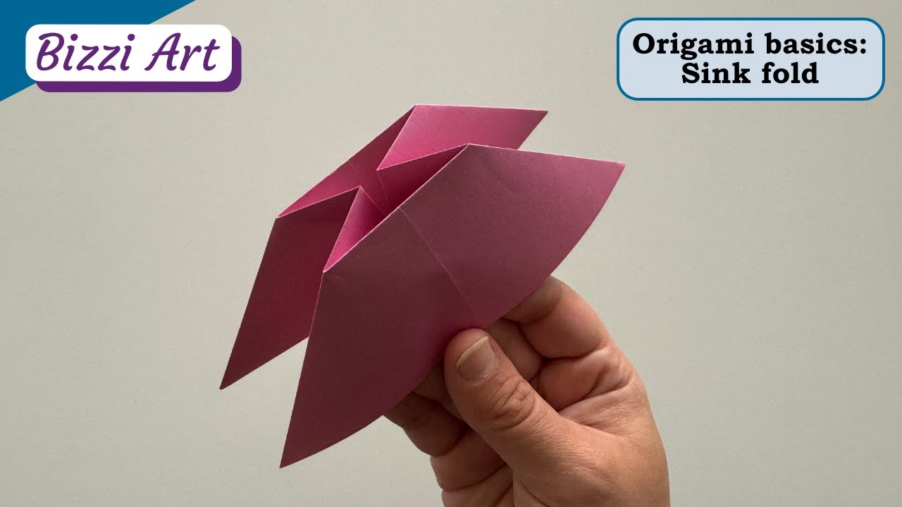 Origami Basics: Sink fold | Origami tutorials | Bizzi Art