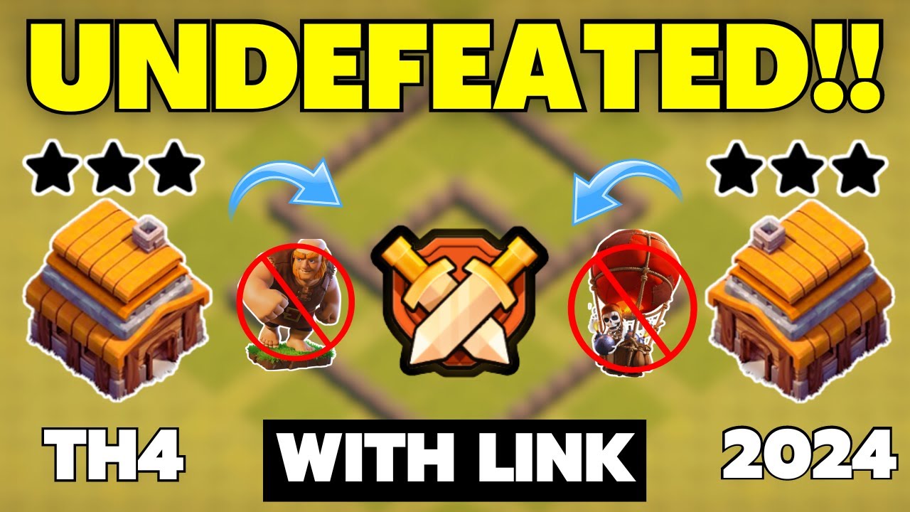 🏆 TOP 10 WORLD BEST TH4 War/Farm Base With Link | Th4 War Base With Link | Town Hall 4 Base | 2024