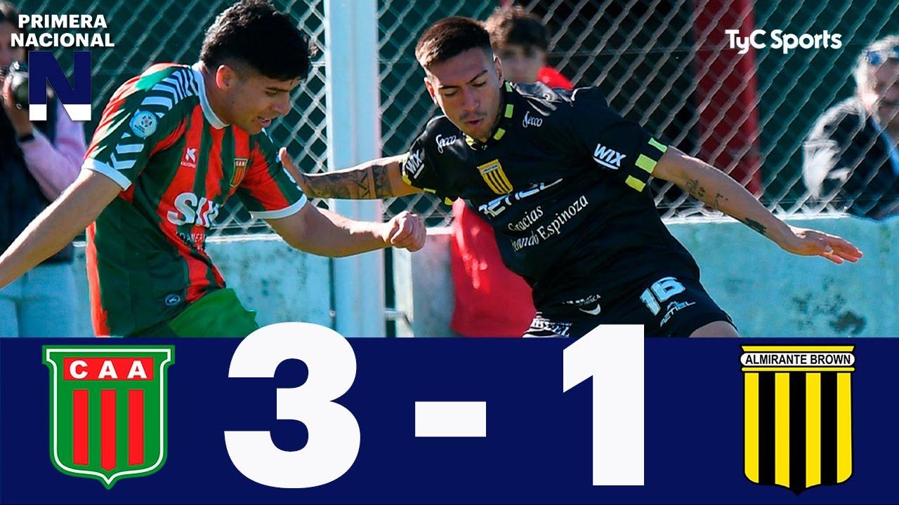 Agropecuario 3-1 Almirante Brown | Primera Nacional | Fecha 29 (Zona B)