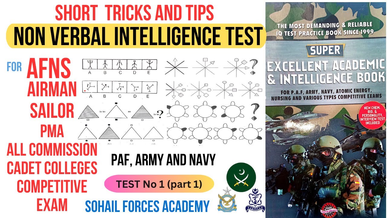 Tricks how to solve nonverbal intelligence test 1 super excellent | PAF | Navy| Army |PMA all forces