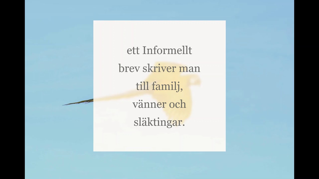 Informellt brev