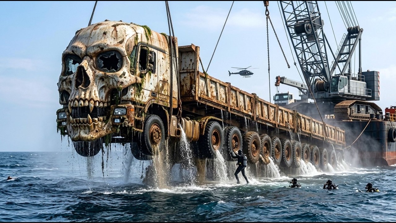 20 лет под водой! Монстр-трак &laquo;Череп&raquo; поднят с морского дна и полностью восстановлен | ASMR