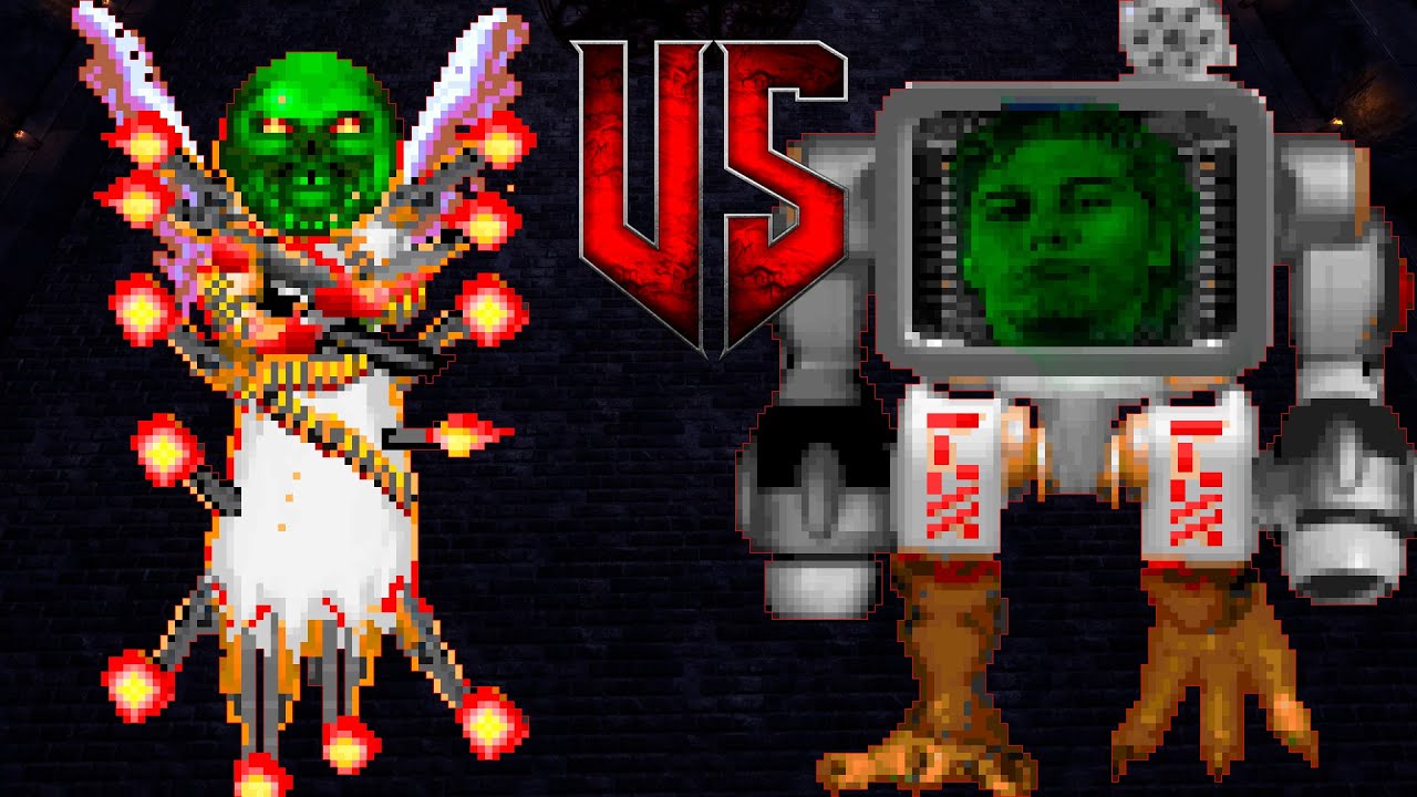 BENNELUS EX: ANGRIER  vs Cyber Romero - Colorful Hell MOD : Monster Infighting - DOOM RETRO ARENA