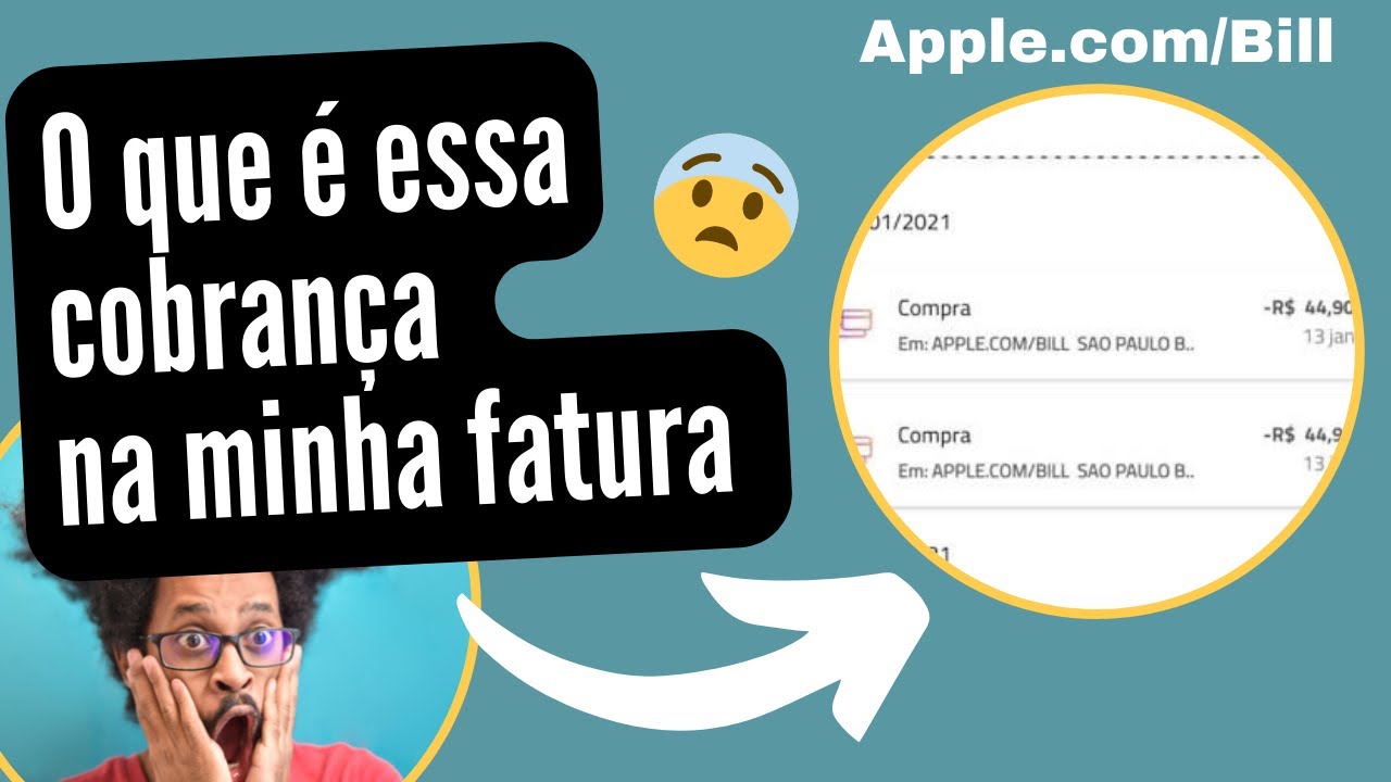 Cobran&ccedil;a na minha fatura Apple.com/bill