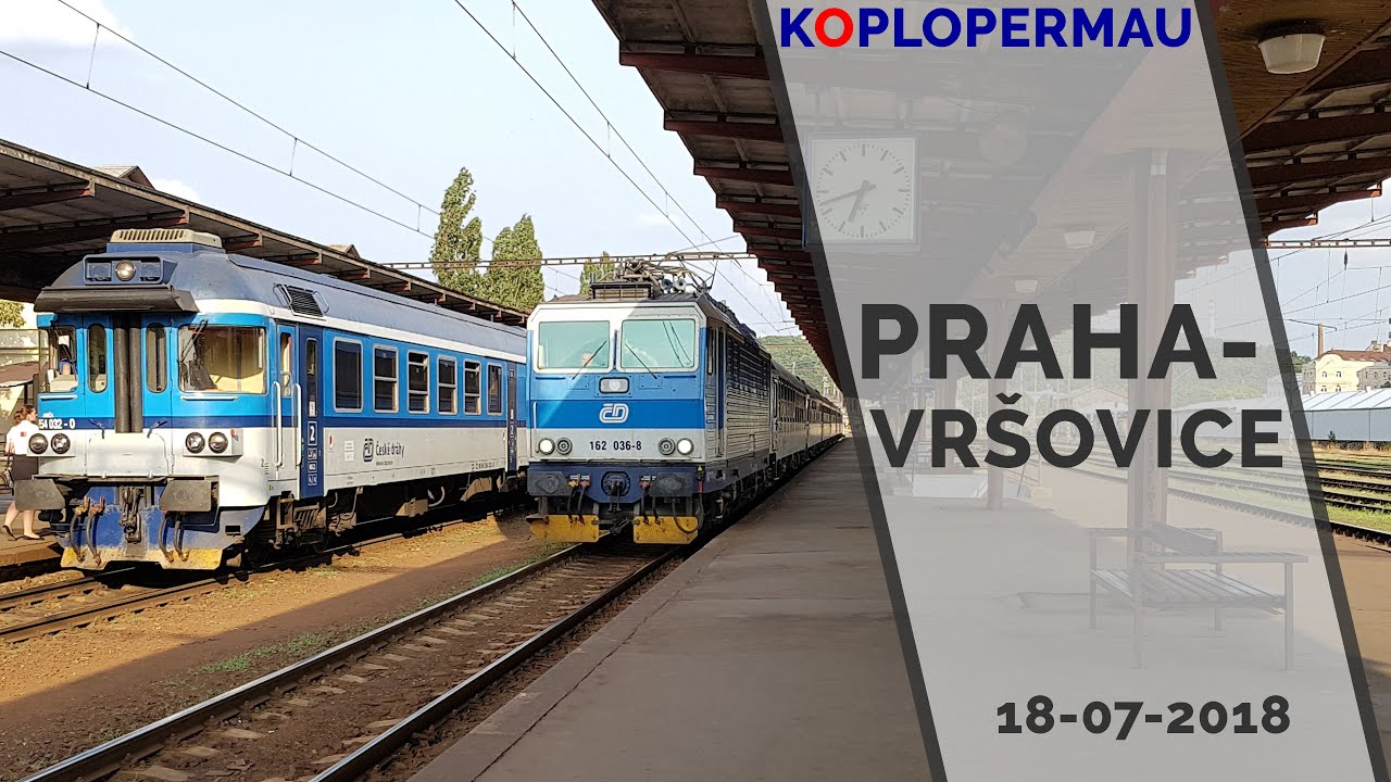 Treinen op station Praha-Vršovice - 18-07-2018