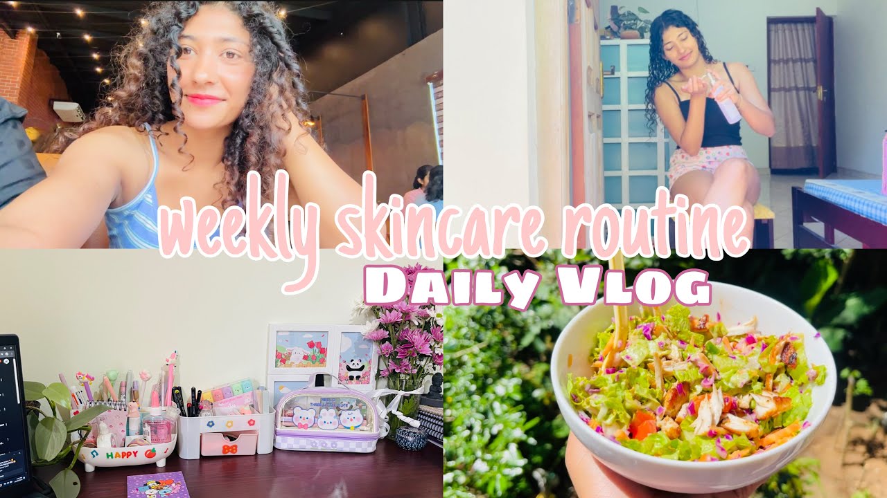 මගෙ Culry hair routine එක #adayinmylife hair & skin care🧖🏻‍♀️  healthy meal🥗 #vlog #srilanka #study