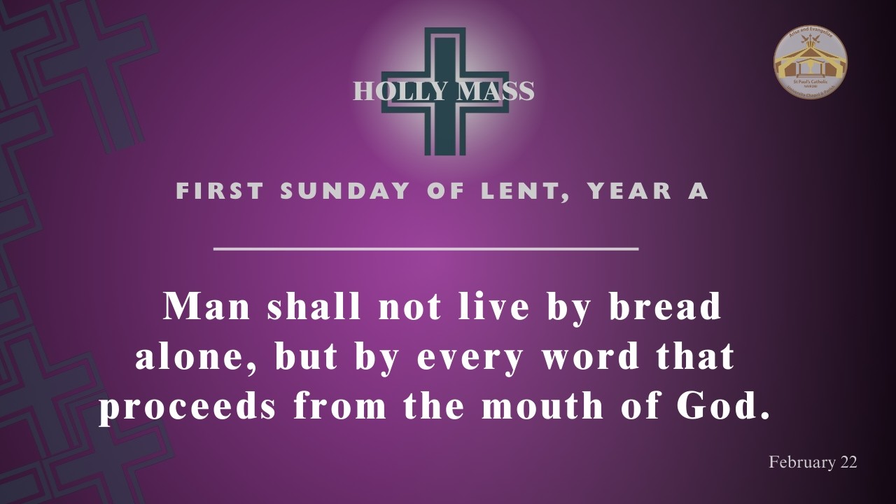 LIVE CATHOLIC 11:30 AM|FIRST SUNDAY OF LENT, YEAR A | February 22