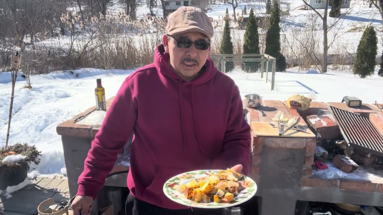Aciendo un desayuno al aire libre