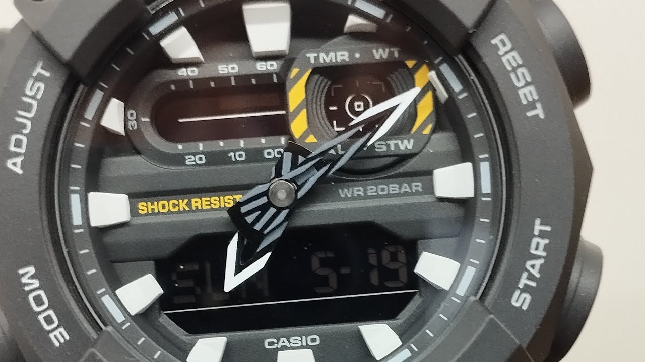 G-SHOCK GA-900-1ADR. How To Time & Date adjustment