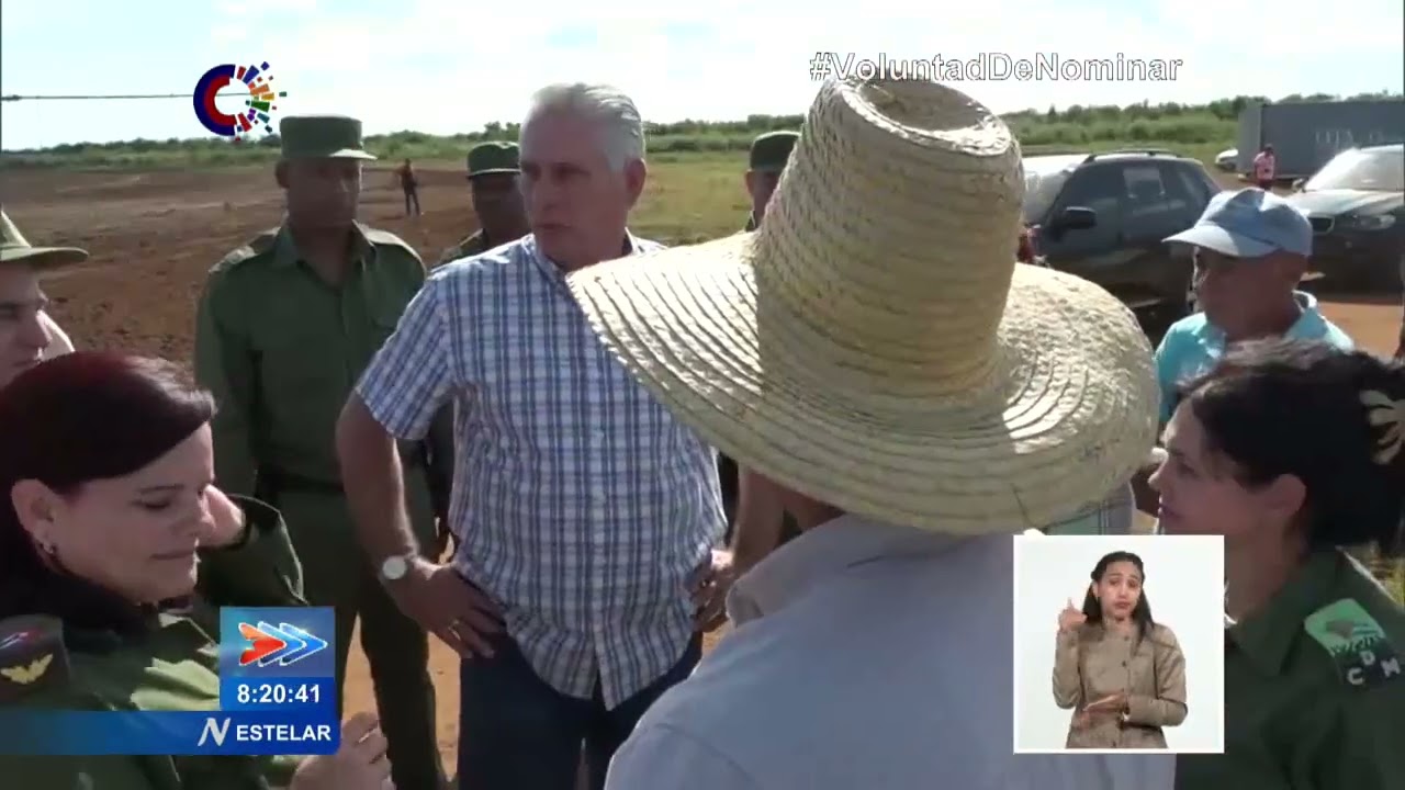 Presidente de Cuba visita por 7ma ocasión a Pinar del Río tras paso del huracán Ian