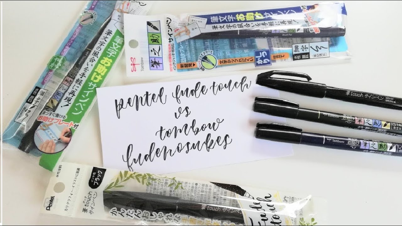 Pentel Fude Touch vs. Tombow Fudenosuke Brush Pen Comparison