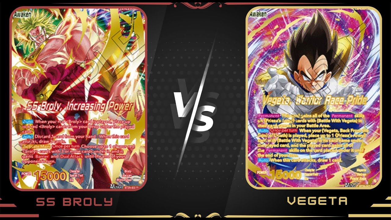 Broly vs Vegeta : Dragon Ball Super Masters Set 29 Locals