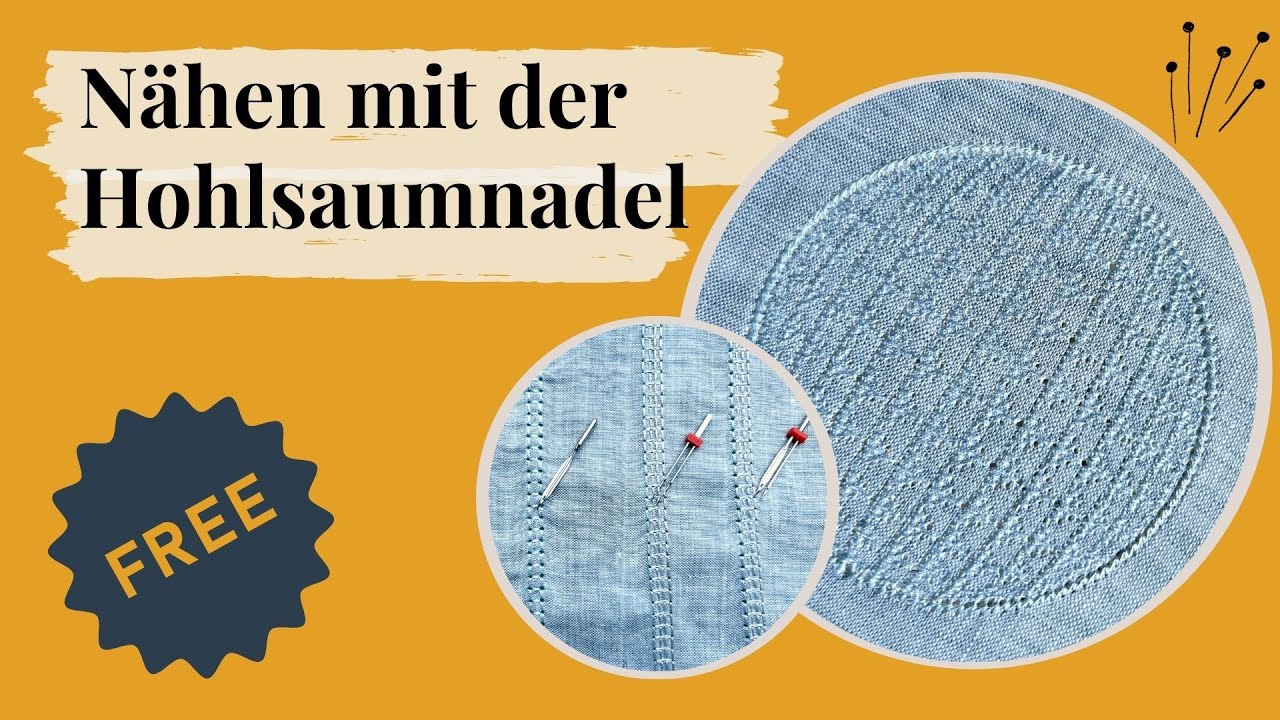 Nähen mit der Hohlsaumnadel mit Freebie