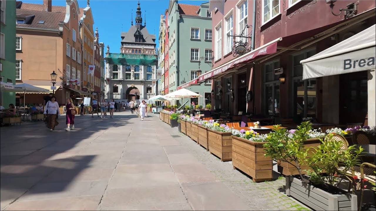 Gdańsk - wycieczka rowerem po mieście, wakacje 2024. 4K