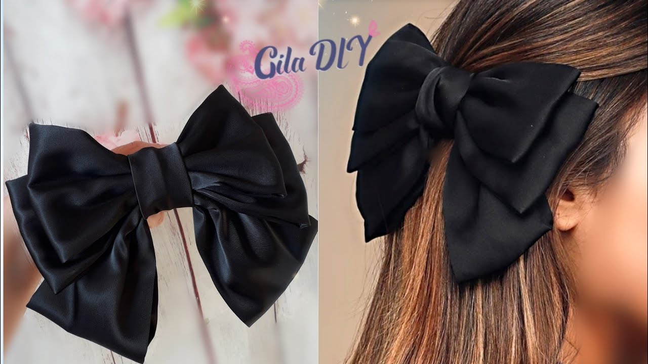 DIY How to Make a Fabric Bow - Sailor Hair Bow Tutorial, Hair Accessories, Hair Clip, Lazos de tela