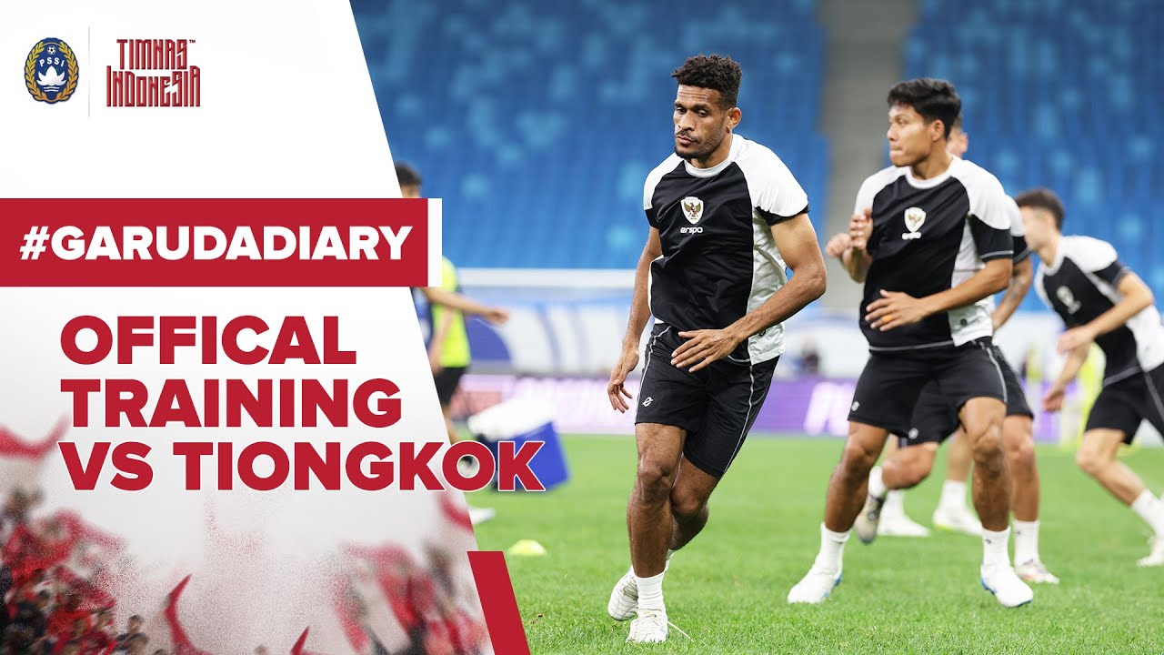 Latihan Terakhir Indonesia Jelang Lawan Tiongkok