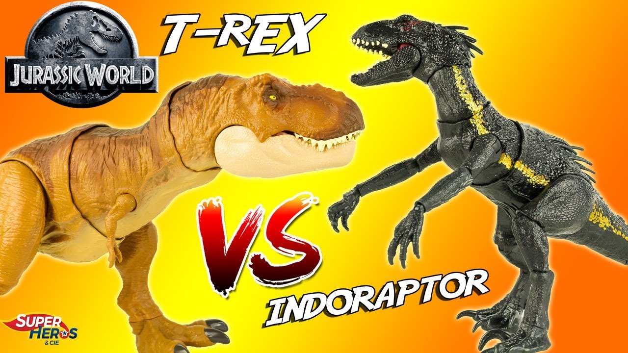 Jurassic World T-Rex vs Indoraptor Dinosaures Mattel