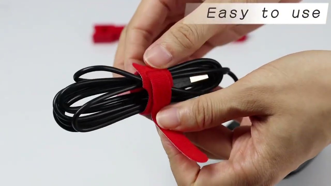 Releasable Cable Ties Wire Organizer Black 15 20 25 30cm Nylon