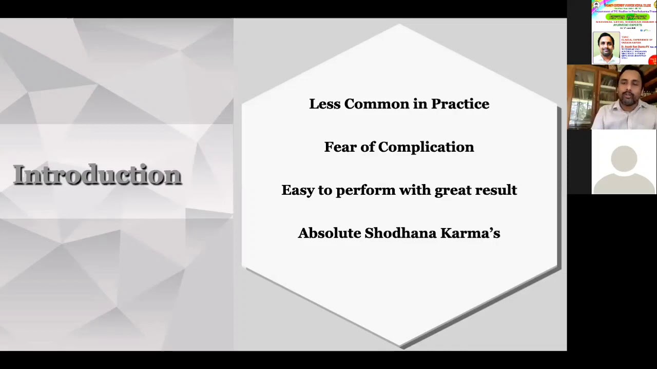 Clinical experience in vamana karma by Dr Ananth Ram Sharma. 13.06.2020