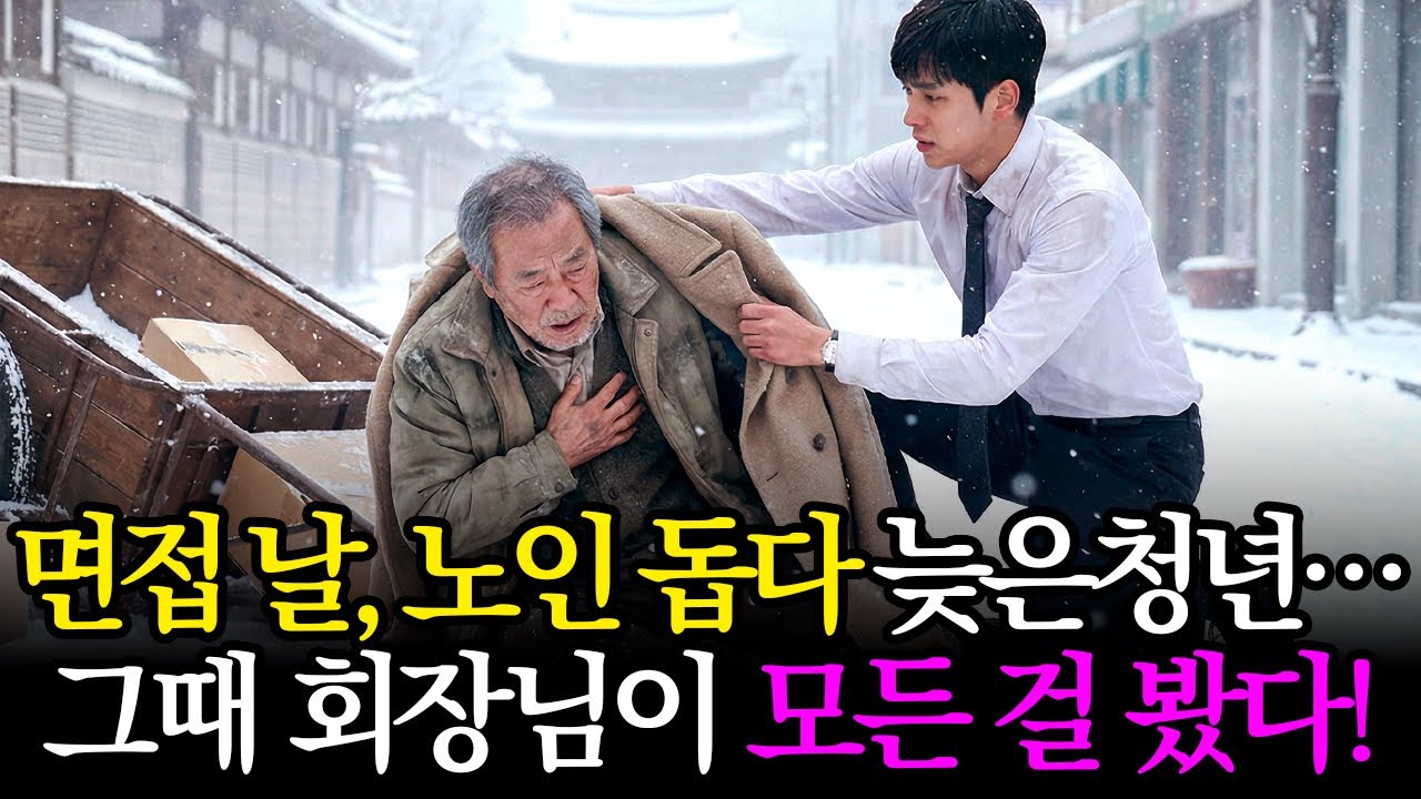 노인 돕다 지각한 청년, 면접장에서 탈락 직전… 회장님이 멈춰 세운 순간!